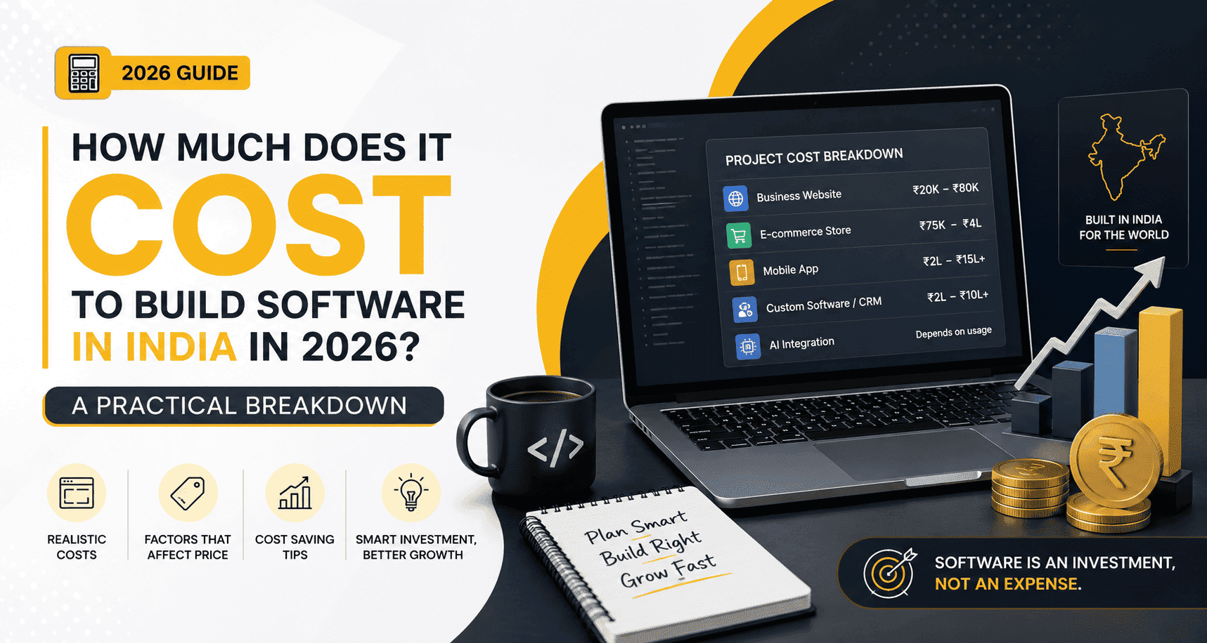 How Much Does It Cost to Build Software in India in 2026? (A Practical Breakdown)